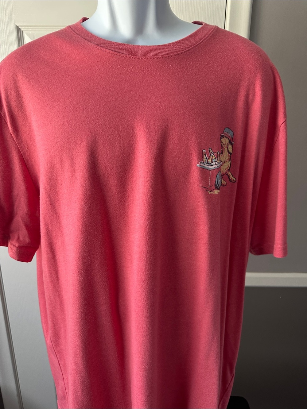Izod Coral Short-Sleeve Tee with Small Graphic